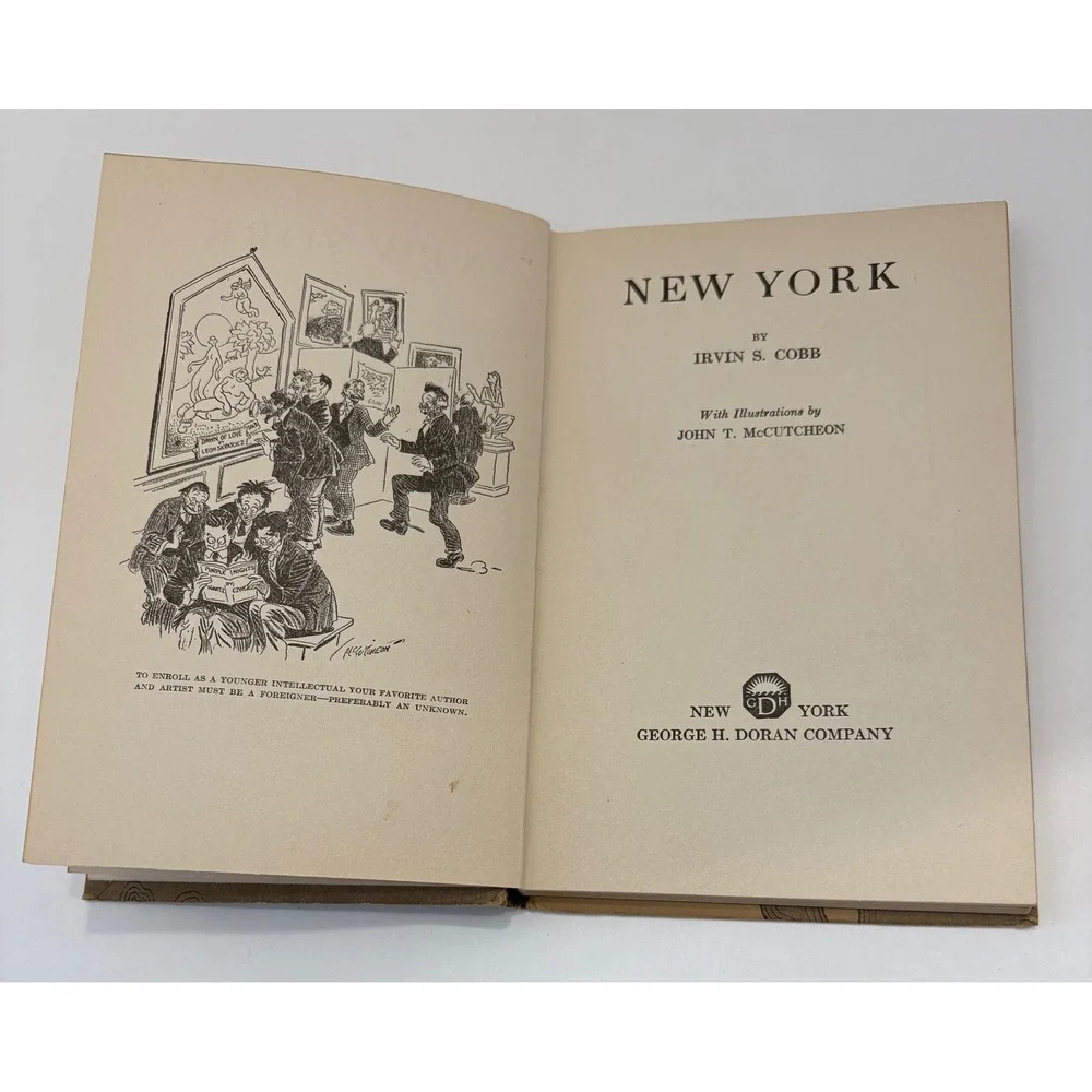 New York by Irvin S. Cobb America Guyed Books George H. Doran 1924 Hardcover